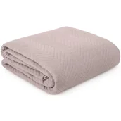 Narzuty - Narzuta EUROFIRANY Len 200 x 220 cm Różowy - miniaturka - grafika 1