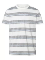 Koszulki męskie - Tom Tailor - T-shirt męski, niebieski|biały - miniaturka - grafika 1