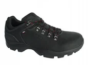Buty trekkingowe męskie - Wojas 9377-91 Buty Trekking czarne skóra 41 - miniaturka - grafika 1