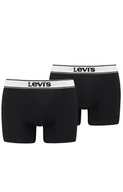 Majtki męskie - Levis 2-pack bawełnianych bokserek męskich 100001150, Kolor czarny melanż, Rozmiar S, Levis - Intymna - miniaturka - grafika 1