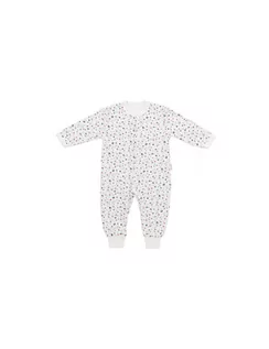 Pajacyki dla niemowląt - Mamatti Pajac niemowlęcy bawełniany bez stópek kwiaty ecru, Rozmiar: 68 - grafika 1