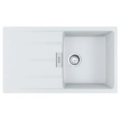 Zlewozmywaki - Franke Centro CNG 611-86 GSC Zlewozmywak granitowy jednokomorowy 86x50 cm biały polarny 114.0687.327 - miniaturka - grafika 1