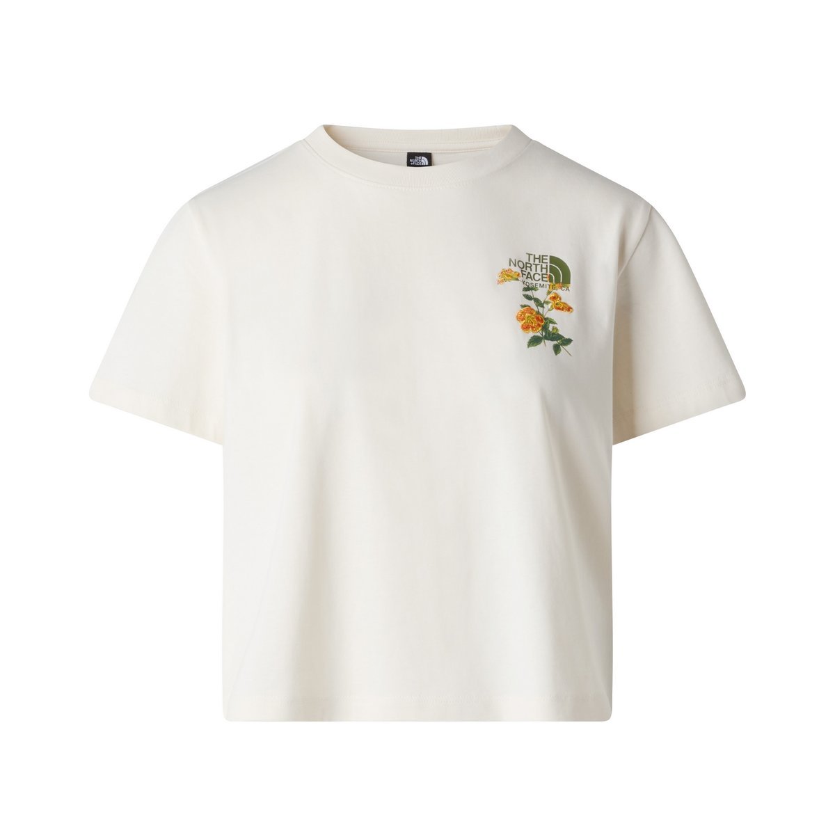 Koszulka damska The North Face FLORA EMBRO REGULAR beżowa NF0A8G9QQLI r XS