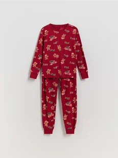 Reserved - Świąteczna piżama - bordowy - Skarpetki dla dzieci - miniaturka - grafika 1