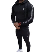 Dresy męskie - Dres czarny męski z taśmą Furia - miniaturka - grafika 1