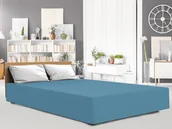 Prześcieradła - Darymex Prześcieradło jersey elastan z gumką BLUE/NIEBIESKI/180x200x30 PJE180/BLUE - miniaturka - grafika 1