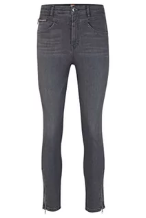 Spodnie damskie - BOSS Damskie spodnie jeansowe Kitt Skinny HRC Zip, Węgiel drzewny19, 31W - grafika 1