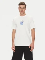 Koszulki męskie - adidas T-Shirt Lounge Drink Graphic JJ4013 Biały Regular Fit - miniaturka - grafika 1