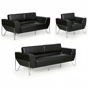 B2B Partner Sofa SPIDER, 2- miejscowa, czarna XP-161 H24-2 SEAT - Sofy i kanapy - miniaturka - grafika 3