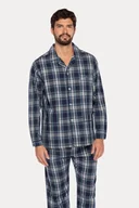 Piżamy męskie - Piżama męska FABIAN M Ciemnoniebieski - miniaturka - grafika 1