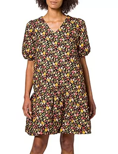 YAS Damska sukienka Yasrosalia Ss Padded Dress-Ma, Black/Aop:rosalia Aop, L - Sukienki - miniaturka - grafika 1