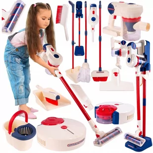 Odkurzacz robot mop w dużym zestawie zabawek AGD do sprzątania - Zabawy w naśladowanie dorosłych - miniaturka - grafika 1