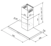Okapy kuchenne - Globalo Design Lonatio 90.1 Biały - miniaturka - grafika 1