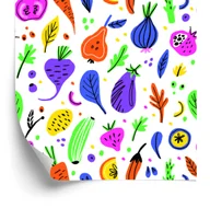 Tapety - Tapeta Do Kuchni - Kolorowe Warzywa I Owoce - miniaturka - grafika 1
