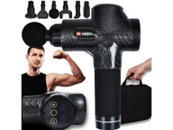 Masażery - Vezo Pistolet Do Masażu Pleców Ciała Masażer Massage Gun Zestaw 6 - miniaturka - grafika 1