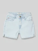 Spodnie i spodenki dla dziewczynek - Szorty jeansowe o kroju regular fit z 5 kieszeniami - miniaturka - grafika 1