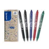 Pióra kulkowe - Zestaw wymazywalne pióro kulkowe PILOT FRIXION BALL Clicker 0,7 5 sztuk - miniaturka - grafika 1