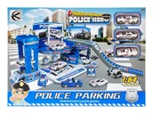 Zabawki konstrukcyjne - Parking policyjny w zestawie z 3 autkami - miniaturka - grafika 1