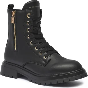Tommy Hilfiger Botki - Buty dla dziewczynek - miniaturka - grafika 1
