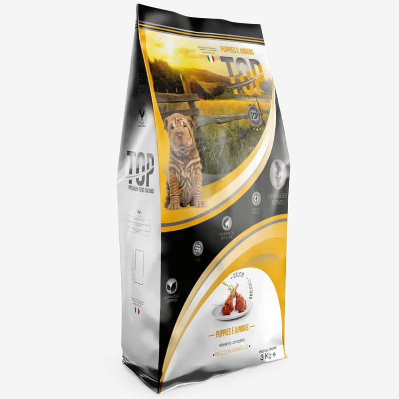 Karma dla psa TOP Premium Food For Dogs Puppy & Junior S/M Jagnięcina 10 kg