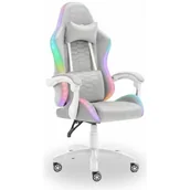 Fotele gamingowe - Fotel HELL'S CHAIR HC-1000 LED RGB Kids Szary - miniaturka - grafika 1