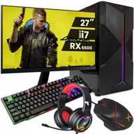 Zestawy komputerowe - Zestaw Komputer Do Gier Intel i7 16GB 512GB SSD+500GB HDD RX 6600 Windows 10 + Monitor 27&amp;quot; - miniaturka - grafika 1