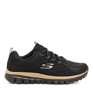 Sneakersy damskie - Sneakersy Skechers GRACEFUL - GET CONNECTED 12615 BKRG Czarny - miniaturka - grafika 1