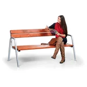 Ławki ogrodowe - B2B Partner Ławka parkowa z podłokietnikiem Lavice s madlem - miniaturka - grafika 1