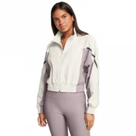 Kurtki damskie - Damska kurtka treningowa Under Armour Unstoppable Crop Jacket - biała - UNDER ARMOUR - miniaturka - grafika 1