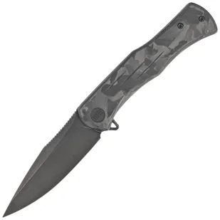 Nóż składany WE Knife Primoris Marble Carbon Fiber / Black Ti, Black Stonewashed (WE20047B-1) - Noże - miniaturka - grafika 1