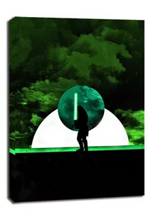 Sol Lunaris - Qui-Gon Jinn, Gwiezdne Wojny Star Wars - obraz na płótnie Wymiar do wyboru: 40x50 cm - Obrazy i zdjęcia na płótnie - miniaturka - grafika 1