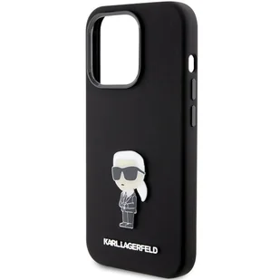 Etui Karl Lagerfeld KLHCP15XSMHKNPK Apple iPhone 15 Pro Max Silicone Ikonik Metal Pin czarny/black - Etui i futerały do telefonów - miniaturka - grafika 7