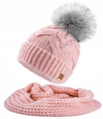 Czapki damskie - Damski Komplet Czapka i Komin Szalik Woolk Kama - miniaturka - grafika 1