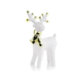 Ozdoby bożonarodzeniowe - Figurka ceramiczna Renifer 17 cm biały - miniaturka - grafika 1