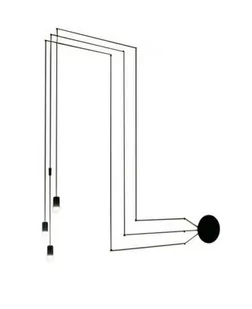 King Home Lampa ścienna FLUSSO WALL 3 czarna -dzisaj rabat 12% na kod "WINTER" JD0032-3W - Lampy ścienne - miniaturka - grafika 1