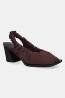 Czółenka - Camper czółenka Karole kolor bordowy na słupku z odkrytą piętą K201844-003 - miniaturka - grafika 1