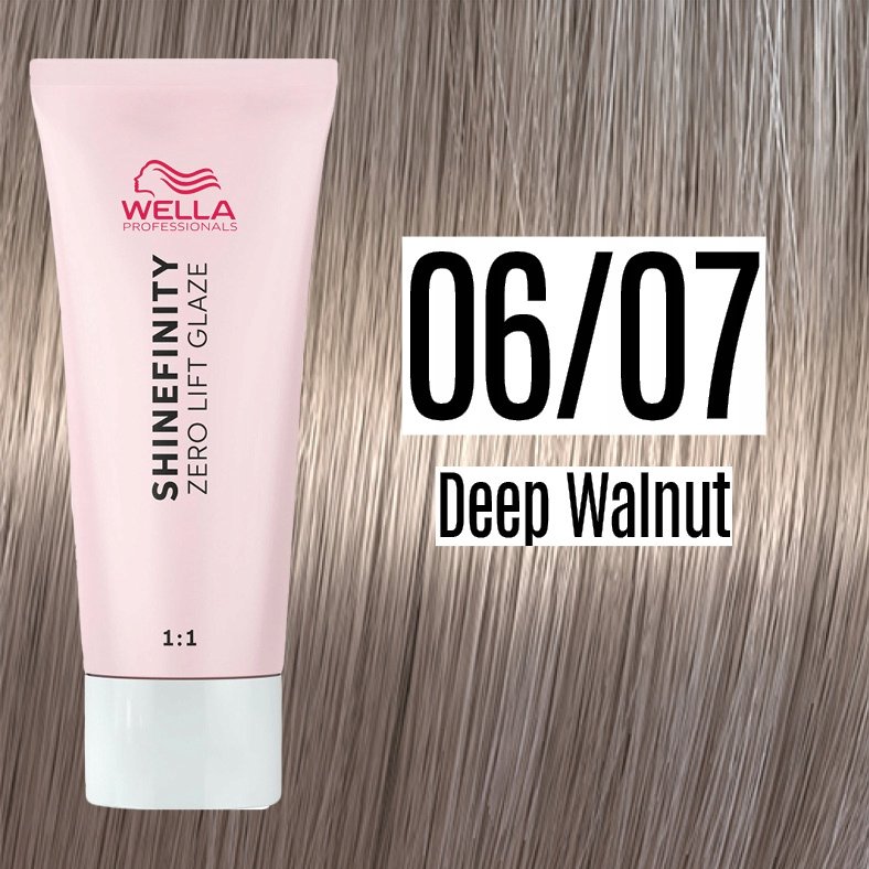 Wella Shinefinity Zero Lift Glaze, farba półtrwała do włosów, 06/07 brown, 60ml
