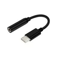 Kable komputerowe i do monitorów - AISENS - A109-0348 Konwerter USB-C na audio, USB-C męski na żeńskie gniazdo 3,5, czarny, 15 cm - miniaturka - grafika 1