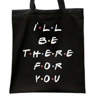 Torby i wózki na zakupy - Torba bawełniana czarna na zakupy Friends Dla Fanów Serialu - miniaturka - grafika 1