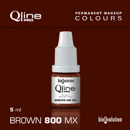 Pigment do makijażu permanentnego brwi Bioevolution Brown 800 MX Qline Pro 5ml - Pozostałe akcesoria kosmetyczne - miniaturka - grafika 1
