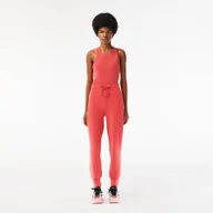 Spodnie damskie - Lacoste damskie joggery dresowe z dwuwarstwowej piki - miniaturka - grafika 1