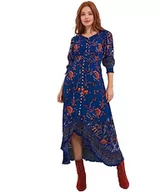 Sukienki - Joe Browns Damska jesienna sukienka maxi z wysokim niskim brzegiem, niebieska, 14, NIEBIESKI, 40 - miniaturka - grafika 1
