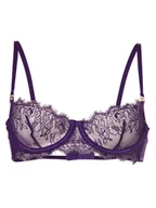 Biustonosze - Bluebella - Damski biustonosz z fiszbinami Grace, lila - miniaturka - grafika 1