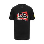 Koszulki męskie - Koszulka T-shirt męska Sainz Driver Black Ferrari F1 2023 - miniaturka - grafika 1