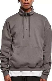 Urban Classics Męska bluza Organic Drawstring Troyer Sweatshirt, ciemnoniebieska, XL - Bluzy męskie - miniaturka - grafika 1