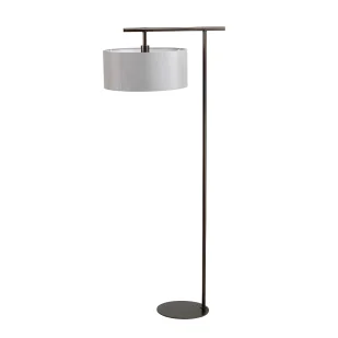 Lampa podłogowa Tedy - kolor brązowy, Szary - BALANCE/FL DBG - Lampy stojące - miniaturka - grafika 1