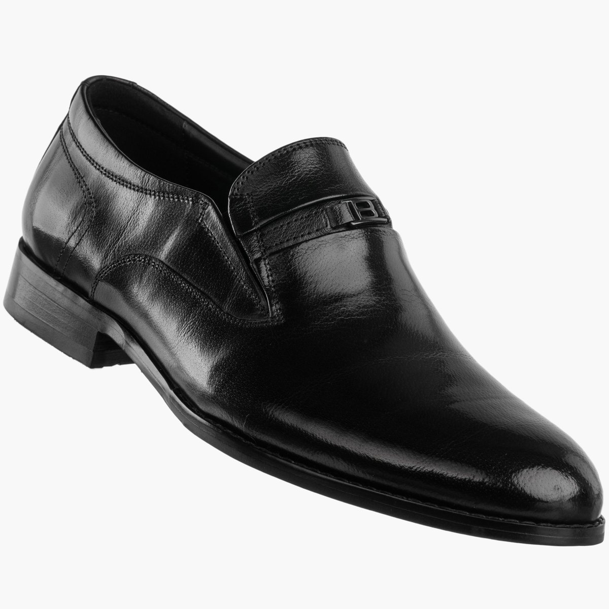 Buty Męskie JOHN DOUBARE Skórzane Półbuty Czarne C253-A114-A01 Czarny 45