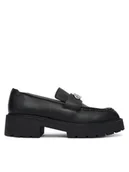 Półbuty damskie - Calvin Klein Loafersy Chunky Loafer Lth Hw YW0YW01912 Czarny - miniaturka - grafika 1