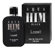 Wody i perfumy męskie - Lazell Aqua Him Black For Men woda toaletowa 100ml - miniaturka - grafika 1