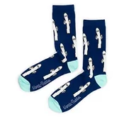 Skarpetki męskie - Hattifatteners męskie skarpety Moomin Socks, niebieskie skarpety męskie, granatowy, jasnoniebieski, 40-45 EU - miniaturka - grafika 1